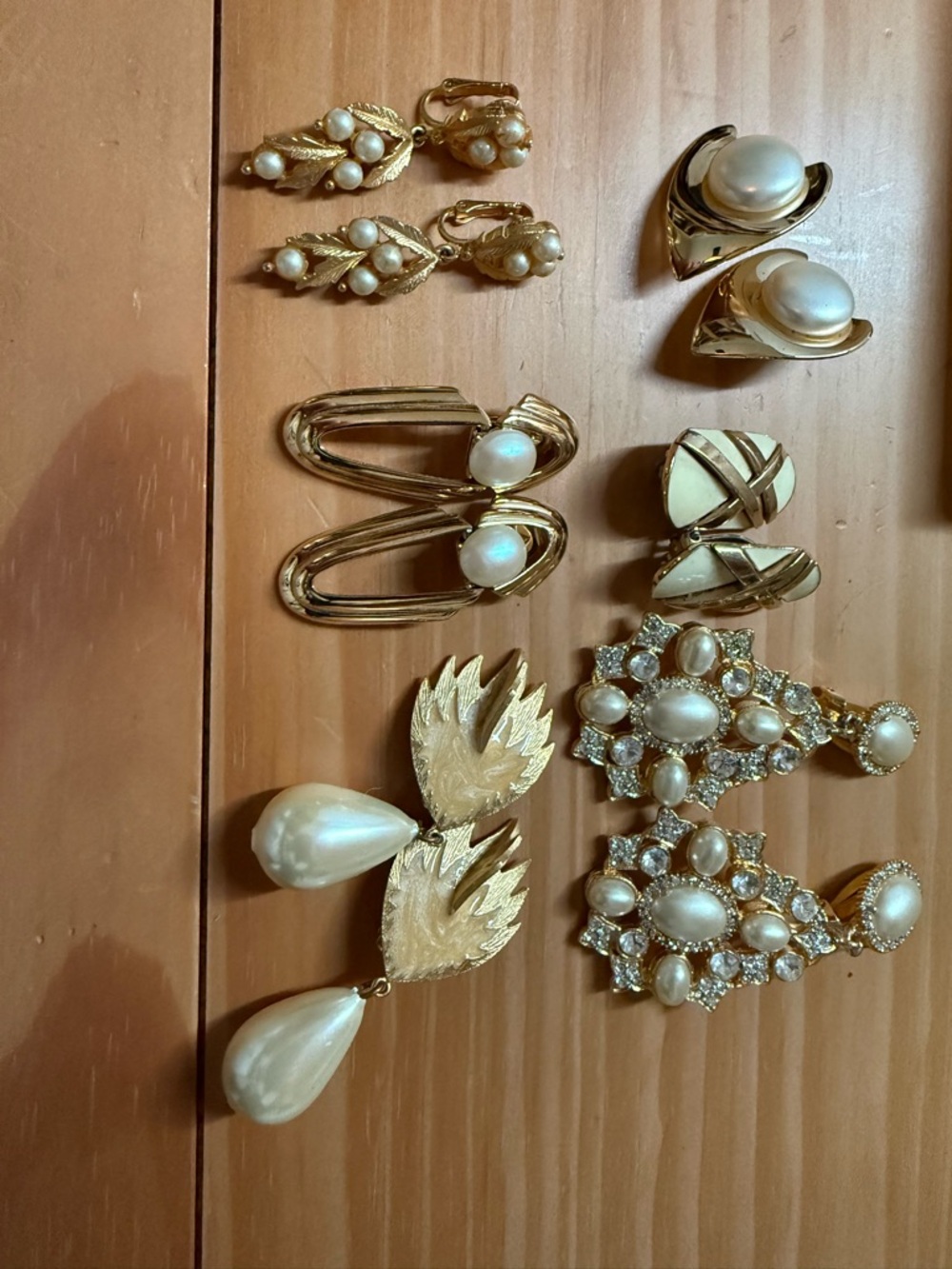 Gold Pearl Statement Earrings - Classic Pearl Drop & Cluster Designs